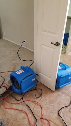 Moisture left untreated from a leaky water heater. Water Damage Restoration in San Antonio, TX (4)