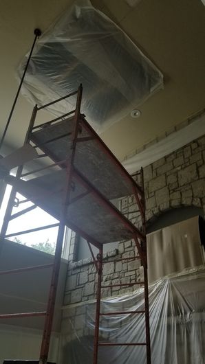 A/C Water Damage High Ceiling Restoration in Boerne, TX (3)